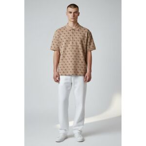 Guess für Herren. M6GP04K3073 Polo 4G Jacqaurd braun (L), Lässig, Baumwolle, Kurzarm Guess für Herren. M6GP04K3073 Polo 4G Jacqaurd braun (L), Lässig, Baumwolle, Kurzarm