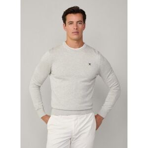 Hackett London für Herren. HM703312 Pullover aus grauem Baumwoll- und Seidenstoff (XXL), Lässig, Baumwolle Hackett London für Herren. HM703312 Pullover aus grauem Baumwoll- und Seidenstoff (XXL), Lässig, Baumwolle