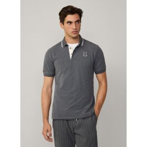 Hackett London für Herren. HM563381 Heritage H Poloshirt grau (3XL), Lässig, Baumwolle, Kurzarm Hackett London für Herren. HM563381 Heritage H Poloshirt grau (3XL), Lässig, Baumwolle, Kurzarm