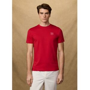 Hackett London für Herren. HM5000077 T-shirt Small Logo rot (S), Lässig, Baumwolle, Kurzarm Hackett London für Herren. HM5000077 T-shirt Small Logo rot (S), Lässig, Baumwolle, Kurzarm