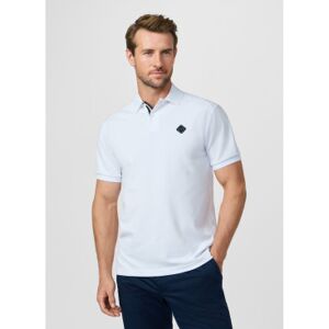 Hackett London für Herren. HM5600113 Klassisch geschnittenes Logo-Poloshirt weiß (XL), Lässig, Baumwolle, Kurzarm Hackett London für Herren. HM5600113 Klassisch geschnittenes Logo-Poloshirt weiß (XL), Lässig, Baumwolle, Kurzarm