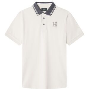 Hackett London für Herren. HM563381 Polo H cremefarben (M), Weiß, Lässig, Baumwolle, Kurzarm Hackett London für Herren. HM563381 Polo H cremefarben (M), Weiß, Lässig, Baumwolle, Kurzarm