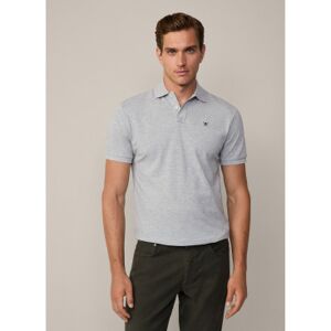 Hackett London für Herren. HM562363 Schmal geschnittenes Piqué-Poloshirt grau (M), Lässig, Baumwolle, Kurzarm Hackett London für Herren. HM562363 Schmal geschnittenes Piqué-Poloshirt grau (M), Lässig, Baumwolle, Kurzarm
