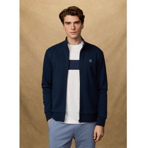 Hackett London für Herren. HM5800080 Sweatshirt mit durchgehendem Reißverschluss und marineblauem Logo (XL), Lässig, Baumwolle Hackett London für Herren. HM5800080 Sweatshirt mit durchgehendem Reißverschluss und marineblauem Logo (XL), Lässig, Baumwolle