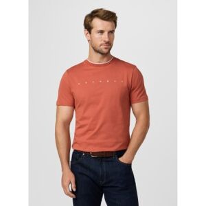 Hackett London für Herren. HM5000103 T-Shirt mit klassischer Passform Logo orange (L), Lässig, Baumwolle, Kurzarm Hackett London für Herren. HM5000103 T-Shirt mit klassischer Passform Logo orange (L), Lässig, Baumwolle, Kurzarm