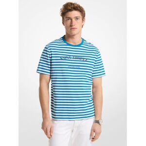 Michael Kors für Herren. CS652XRFV4 Saint-Tropez blau gestreiftes T-Shirt aus Baumwolle, einfarbig gestrickt (XS), Lässig, Kurzarm Michael Kors für Herren. CS652XRFV4 Saint-Tropez blau gestreiftes T-Shirt aus Baumwolle, einfarbig gestrickt (XS), Lässig, Kurzarm