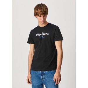 Pepe Jeans für Herren. PM508208 Eggo N T-shirt schwarz (S), Lässig, Baumwolle, Kurzarm, Nachhaltig Pepe Jeans für Herren. PM508208 Eggo N T-shirt schwarz (S), Lässig, Baumwolle, Kurzarm, Nachhaltig