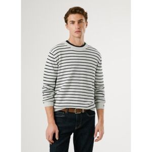 Pepe Jeans für Herren. PM7000010 Andre Stripe Pullover grau (XL), Lässig, Baumwolle Pepe Jeans für Herren. PM7000010 Andre Stripe Pullover grau (XL), Lässig, Baumwolle