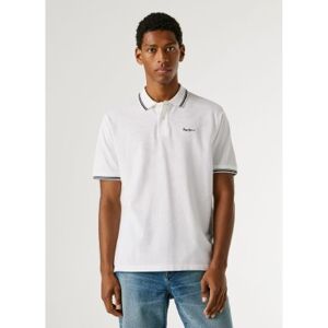 Pepe Jeans für Herren. PM5400093 Polo Carson weiß (M), Lässig, Baumwolle, Kurzarm Pepe Jeans für Herren. PM5400093 Polo Carson weiß (M), Lässig, Baumwolle, Kurzarm