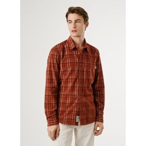 Pepe Jeans für Herren. PM3090832 Cliffton Hemd rot (L), Lässig, Baumwolle, Langarm Pepe Jeans für Herren. PM3090832 Cliffton Hemd rot (L), Lässig, Baumwolle, Langarm