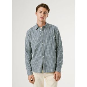 Pepe Jeans für Herren. PM3090841 Colton marinefarbenes Hemd (S), Lässig, Baumwolle, Langarm Pepe Jeans für Herren. PM3090841 Colton marinefarbenes Hemd (S), Lässig, Baumwolle, Langarm