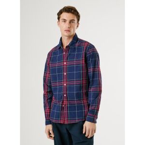 Pepe Jeans für Herren. PM3090835 Courtney navy shirt (S), Lässig, Baumwolle, Langarm, Marine Pepe Jeans für Herren. PM3090835 Courtney navy shirt (S), Lässig, Baumwolle, Langarm, Marine