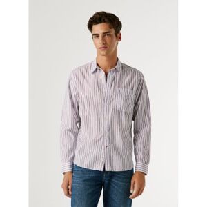 Pepe Jeans für Herren. PM3091184 Hemd Pietro weiß (L), Lässig, Baumwolle, Langarm Pepe Jeans für Herren. PM3091184 Hemd Pietro weiß (L), Lässig, Baumwolle, Langarm