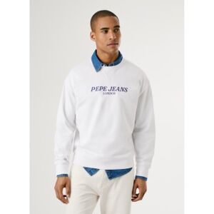 Pepe Jeans für Herren. PM582922 Sweatshirt Tadeo weiß (M), Lässig, Baumwolle Pepe Jeans für Herren. PM582922 Sweatshirt Tadeo weiß (M), Lässig, Baumwolle