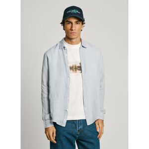Pepe Jeans für Herren. PM308844 Arnau blaues Hemd (XXL), Lässig, Leinen, Langarm Pepe Jeans für Herren. PM308844 Arnau blaues Hemd (XXL), Lässig, Leinen, Langarm