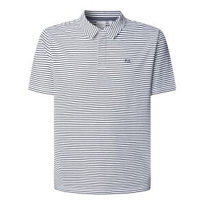 Pepe Jeans für Herren. PM5400075 Polo Corbin Streifen weiß (M), Lässig, Baumwolle, Kurzarm Pepe Jeans für Herren. PM5400075 Polo Corbin Streifen weiß (M), Lässig, Baumwolle, Kurzarm