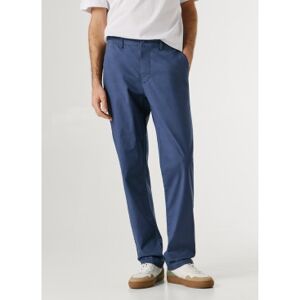 Pepe Jeans für Herren. PM2100079 Marineblaue Hose aus bedruckter Popeline mit schlanker Chino-Optik (30), Lässig, Baumwolle Pepe Jeans für Herren. PM2100079 Marineblaue Hose aus bedruckter Popeline mit schlanker Chino-Optik (30), Lässig, Baumwolle