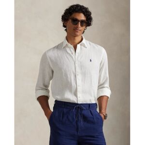Polo Ralph Lauren für Herren. 710966294003 Maßgeschneidertes Leinenhemd weiß (S), Lässig, Langarm Polo Ralph Lauren für Herren. 710966294003 Maßgeschneidertes Leinenhemd weiß (S), Lässig, Langarm