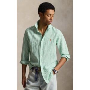 Polo Ralph Lauren für Herren. 710B16700004 Custom Fit sirsaca Hemd mit grünen Streifen (S), Lässig, Baumwolle, Langarm Polo Ralph Lauren für Herren. 710B16700004 Custom Fit sirsaca Hemd mit grünen Streifen (S), Lässig, Baumwolle, Langarm