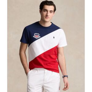 Polo Ralph Lauren für Herren. 710944673001 Classic Fit USA T-shirt blau, weiß, rot (M), Lässig, Baumwolle, Kurzarm Polo Ralph Lauren für Herren. 710944673001 Classic Fit USA T-shirt blau, weiß, rot (M), Lässig, Baumwolle, Kurzarm