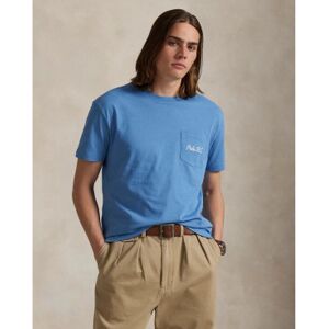 Polo Ralph Lauren für Herren. 710P00084001 Strick-T-Shirt mit blauem Polo-Bär (L), Lässig, Baumwolle, Kurzarm Polo Ralph Lauren für Herren. 710P00084001 Strick-T-Shirt mit blauem Polo-Bär (L), Lässig, Baumwolle, Kurzarm