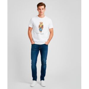 Polo Ralph Lauren für Herren. 710P07346001 Strick-T-Shirt mit weißem Polo-Bär (S), Lässig, Baumwolle, Kurzarm Polo Ralph Lauren für Herren. 710P07346001 Strick-T-Shirt mit weißem Polo-Bär (S), Lässig, Baumwolle, Kurzarm