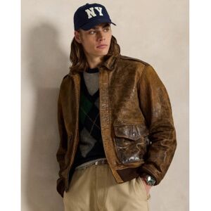 Polo Ralph Lauren für Herren. 710970574001 Braune Aviator-Lederjacke (L), Lässig Polo Ralph Lauren für Herren. 710970574001 Braune Aviator-Lederjacke (L), Lässig