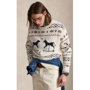 Polo Ralph Lauren für Herren. 710A12801001 Bedruckter Pullover in Beige (M), Lässig, Baumwolle Polo Ralph Lauren für Herren. 710A12801001 Bedruckter Pullover in Beige (M), Lässig, Baumwolle