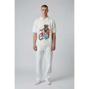 Polo Ralph Lauren für Herren. 710B20266001 Bär weißes Baumwoll-Poloshirt (L), Lässig, Baumwolle, Kurzarm Polo Ralph Lauren für Herren. 710B20266001 Bär weißes Baumwoll-Poloshirt (L), Lässig, Baumwolle, Kurzarm