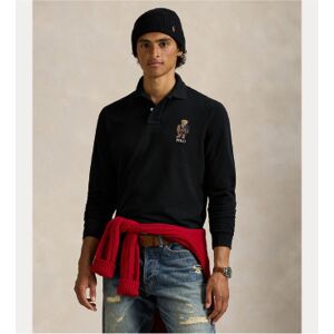 Polo Ralph Lauren für Herren. 710981793002 Classic Fit Piqué-Poloshirt mit schwarzem Bear-Poloshirt (S), Lässig, Baumwolle, Langarm Polo Ralph Lauren für Herren. 710981793002 Classic Fit Piqué-Poloshirt mit schwarzem Bear-Poloshirt (S), Lässig, Baumwolle, Langarm