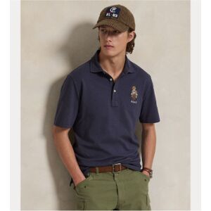 Polo Ralph Lauren für Herren. 710P00083001 Bear Custom Slim Pique Polo Bear Custom Slim Polo Blau (L), Lässig, Baumwolle, Kurzarm Polo Ralph Lauren für Herren. 710P00083001 Bear Custom Slim Pique Polo Bear Custom Slim Polo Blau (L), Lässig, Baumwolle, Kurzarm