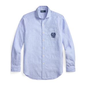 Polo Ralph Lauren für Herren. 710B16049002 Wimbledon Leinenhemd Classic Fit blau (M), Lässig, Klassisch, Langarm Polo Ralph Lauren für Herren. 710B16049002 Wimbledon Leinenhemd Classic Fit blau (M), Lässig, Klassisch, Langarm