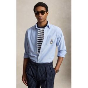 Polo Ralph Lauren für Herren. 710B22594001 Blaues Custom-Fit-Oxford-Hemd mit Polo Bear (S), Lässig, Baumwolle, Langarm Polo Ralph Lauren für Herren. 710B22594001 Blaues Custom-Fit-Oxford-Hemd mit Polo Bear (S), Lässig, Baumwolle, Langarm