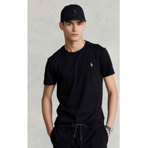 Polo Ralph Lauren für Herren. 710766890001 Custom Slim Fit Strick-T-Shirt schwarz (M), Lässig, Baumwolle, Kurzarm Polo Ralph Lauren für Herren. 710766890001 Custom Slim Fit Strick-T-Shirt schwarz (M), Lässig, Baumwolle, Kurzarm