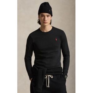 Polo Ralph Lauren für Herren. 710671468001 Schwarzes Custom Slim Fit Jersey-Strick-T-Shirt (S), Lässig, Baumwolle, Langarm Polo Ralph Lauren für Herren. 710671468001 Schwarzes Custom Slim Fit Jersey-Strick-T-Shirt (S), Lässig, Baumwolle, Langarm