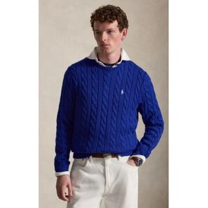 Polo Ralph Lauren für Herren. 710775885544 Marineblauer Zopfmuster-Pullover aus Baumwolle (XS), Lässig, Langarm Polo Ralph Lauren für Herren. 710775885544 Marineblauer Zopfmuster-Pullover aus Baumwolle (XS), Lässig, Langarm
