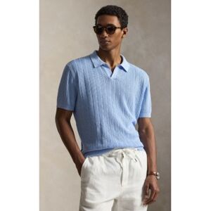 Polo Ralph Lauren für Herren. 710A12994006 Leinenpullover mit offenem Kragen blau (XL), Lässig, Kurzarm Polo Ralph Lauren für Herren. 710A12994006 Leinenpullover mit offenem Kragen blau (XL), Lässig, Kurzarm