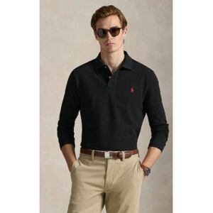 Polo Ralph Lauren für Herren. 710680790045 Custom Slim Fit Pique-Poloshirt schwarz (S), Lässig, Baumwolle, Langarm Polo Ralph Lauren für Herren. 710680790045 Custom Slim Fit Pique-Poloshirt schwarz (S), Lässig, Baumwolle, Langarm
