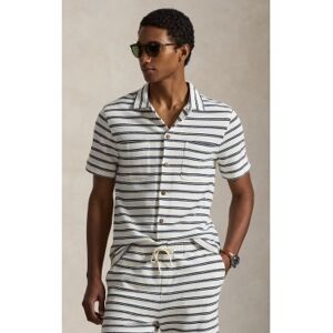 Polo Ralph Lauren für Herren. 710A13005001 Gestricktes Hemd und Pointelle mit weißen, marineblauen Streifen (L), Lässig, Baumwolle, Kurzarm Polo Ralph Lauren für Herren. 710A13005001 Gestricktes Hemd und Pointelle mit weißen, marineblauen Streifen (L), Lässig, Baumwolle, Kurzarm