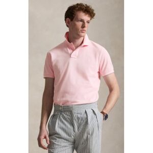 Polo Ralph Lauren für Herren. 710680784117 Das kultige hellrosa Pique-Poloshirt (L), Lässig, Baumwolle, Kurzarm Polo Ralph Lauren für Herren. 710680784117 Das kultige hellrosa Pique-Poloshirt (L), Lässig, Baumwolle, Kurzarm