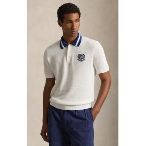Polo Ralph Lauren für Herren. 710B16072001 Wimbledon-Poloshirt weiß (L), Lässig, Baumwolle, Kurzarm Polo Ralph Lauren für Herren. 710B16072001 Wimbledon-Poloshirt weiß (L), Lässig, Baumwolle, Kurzarm