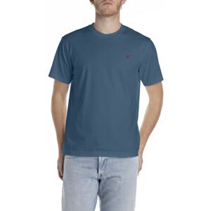 Replay für Herren. M3015.000.2660 T-Shirt mit blauem gesticktem R (S), Lässig, Baumwolle, Kurzarm Replay für Herren. M3015.000.2660 T-Shirt mit blauem gesticktem R (S), Lässig, Baumwolle, Kurzarm