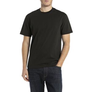 Replay für Herren. M3284.000.22662 Open End Dry Hand T-shirt schwarz (M), Lässig, Baumwolle, Kurzarm Replay für Herren. M3284.000.22662 Open End Dry Hand T-shirt schwarz (M), Lässig, Baumwolle, Kurzarm