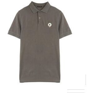 Save The Duck für Herren. DR1213M-BATE20 Ovid grau-grünes Poloshirt (M), Lässig, Baumwolle, Kurzarm Save The Duck für Herren. DR1213M-BATE20 Ovid grau-grünes Poloshirt (M), Lässig, Baumwolle, Kurzarm