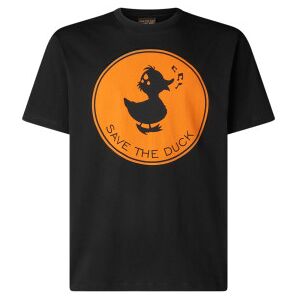 Save The Duck für Herren. DT0825M-BESY20 T-shirt Stampa schwarz (XXL), Lässig, Baumwolle, Kurzarm Save The Duck für Herren. DT0825M-BESY20 T-shirt Stampa schwarz (XXL), Lässig, Baumwolle, Kurzarm