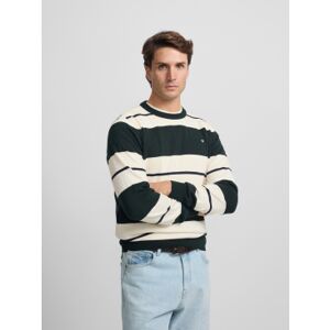 Silbon für Herren. S261020803335 SB dunkelgrüner breit gestreifter Pullover (XL), Lässig, Baumwolle Silbon für Herren. S261020803335 SB dunkelgrüner breit gestreifter Pullover (XL), Lässig, Baumwolle
