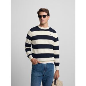 Silbon für Herren. S261020807334 SB navy gestreifter Pullover (XL), Lässig, Baumwolle, Marine Silbon für Herren. S261020807334 SB navy gestreifter Pullover (XL), Lässig, Baumwolle, Marine