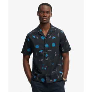 Superdry für Herren. M4011137A Hemd Cabana Print navy (M), Lässig, Baumwolle, Kurzarm, Marine Superdry für Herren. M4011137A Hemd Cabana Print navy (M), Lässig, Baumwolle, Kurzarm, Marine