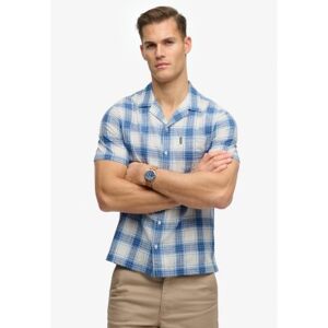Superdry für Herren. M4011139A Cabana Check Hemd blau (XL), Lässig, Baumwolle, Kurzarm Superdry für Herren. M4011139A Cabana Check Hemd blau (XL), Lässig, Baumwolle, Kurzarm