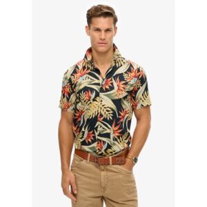 Superdry für Herren. M4010947A Marineblaues Hemd mit Hawaii-Print (S), Lässig, Modal, Kurzarm Superdry für Herren. M4010947A Marineblaues Hemd mit Hawaii-Print (S), Lässig, Modal, Kurzarm